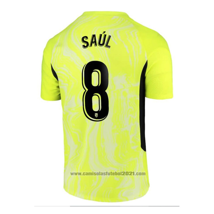 Camisola Atletico Madrid Jogador Saul 3º 2020-2021